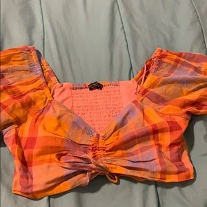 Puffy Sleeve Crop Top